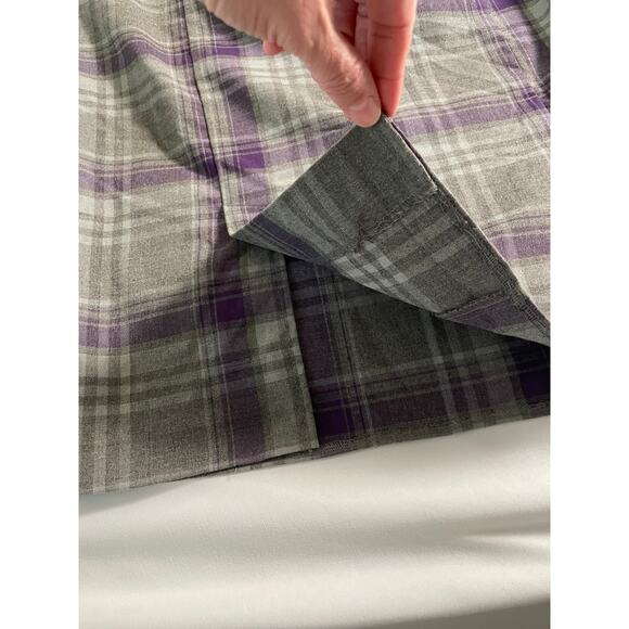 Vtg. Tracy Evans Gray and Purple Plaid Skirt SZ 9 - Picture 8 of 8